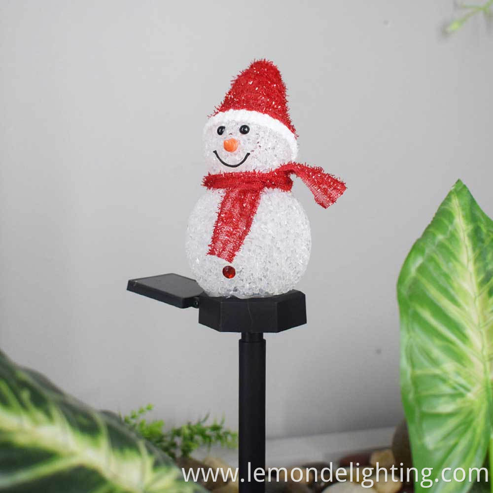 Outdoor Christmas Snowman Lighting